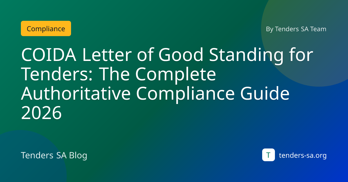 COIDA Letter of Good Standing for Tenders: Authoritative Compliance ...