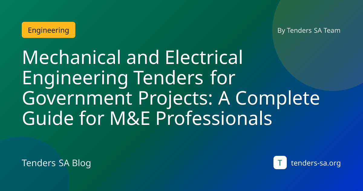 M&E Engineering Tenders South Africa 2026 | HVAC, Plumbing, Fire ...