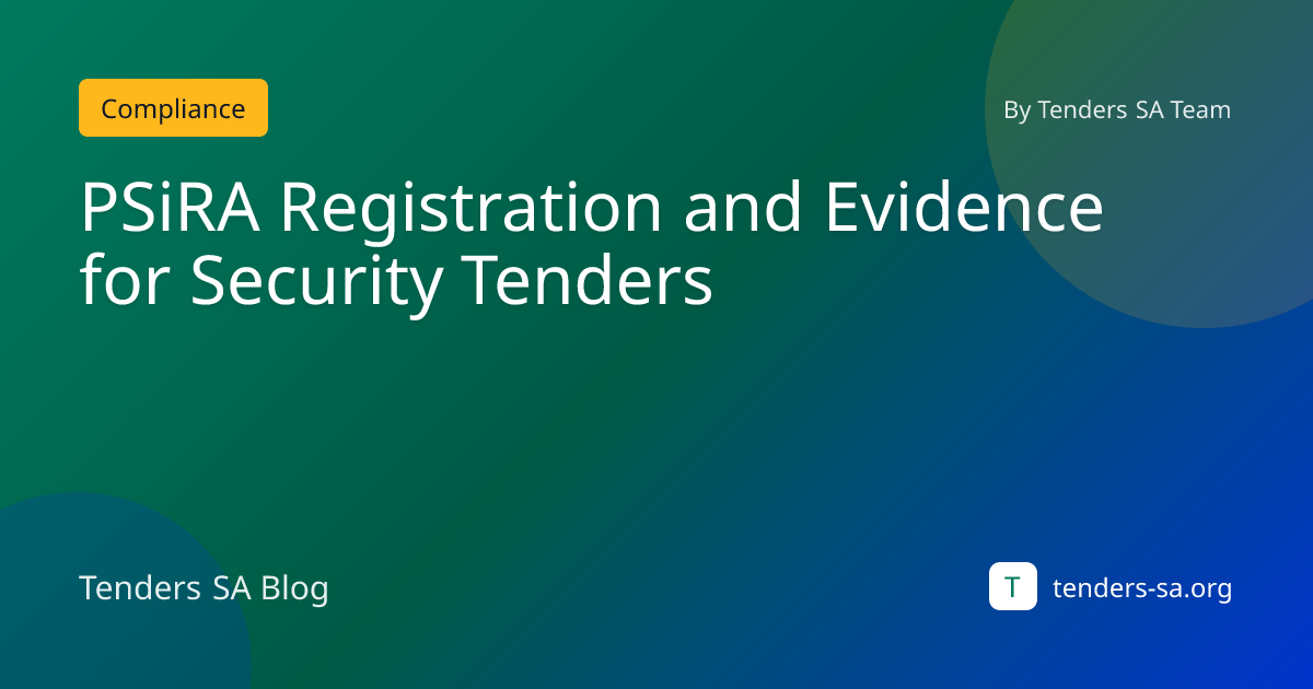 PSIRA Registration for Security Tenders: Complete Compliance Guide 2026