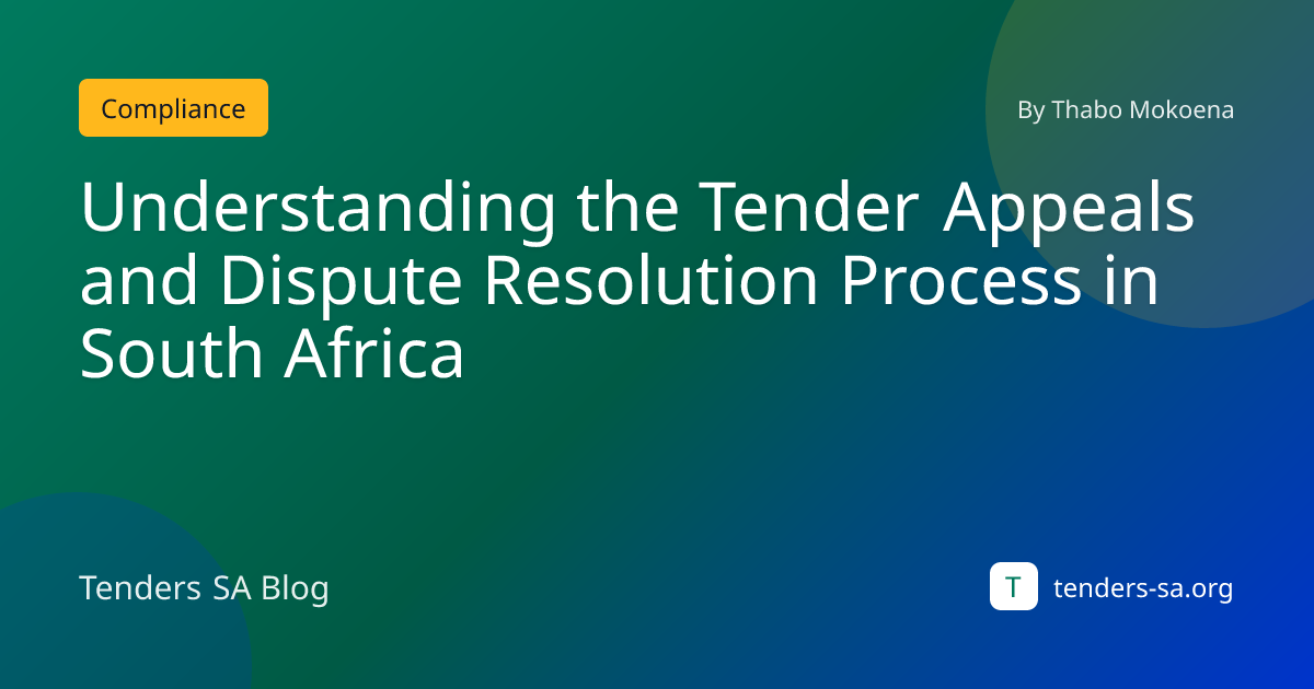 Tender Appeals Process South Africa: Challenge Unfair Awards