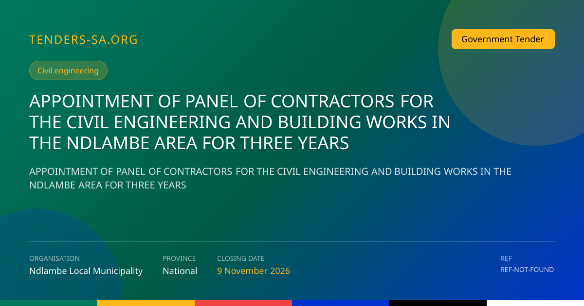 Tender Application Workspace | Tenders SA