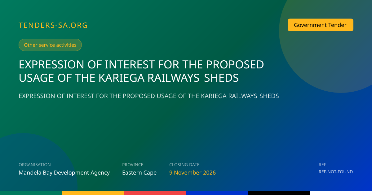 Tender Application Workspace | Tenders SA