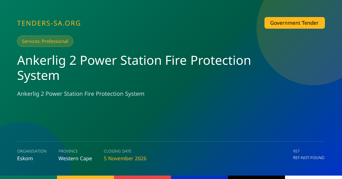 ESKOM Ankerlig 2 Fire Protection System, Western Cape