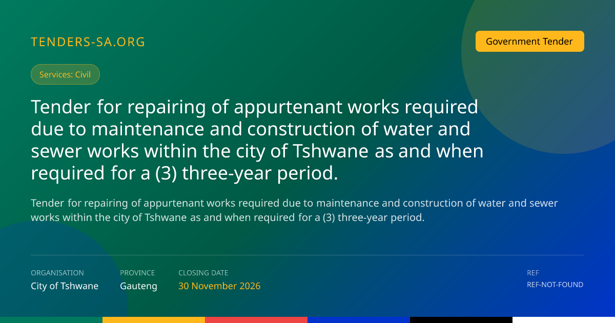 Tender Application Workspace | Tenders SA