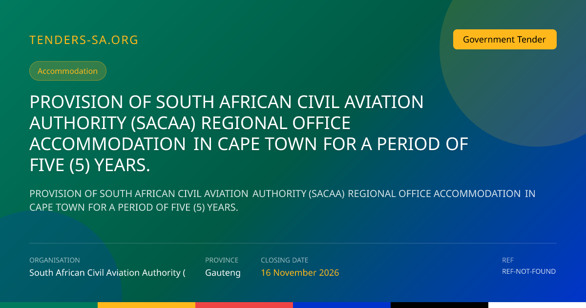 Tender Application Workspace | Tenders SA