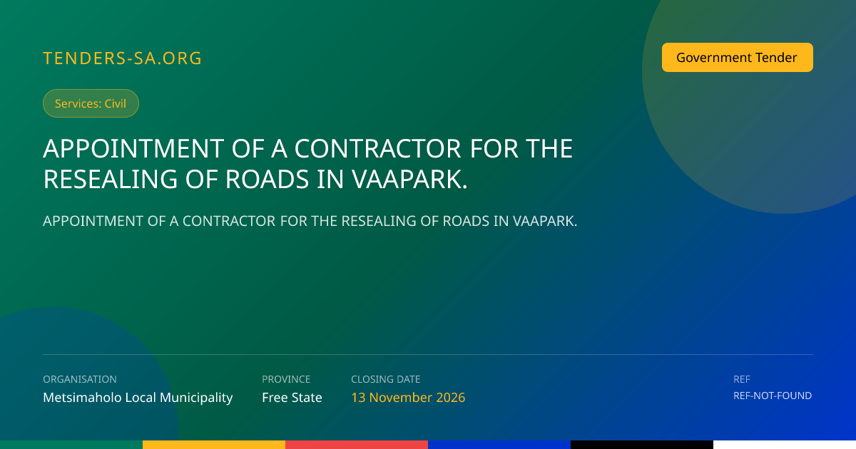 Tender Application Workspace | Tenders SA