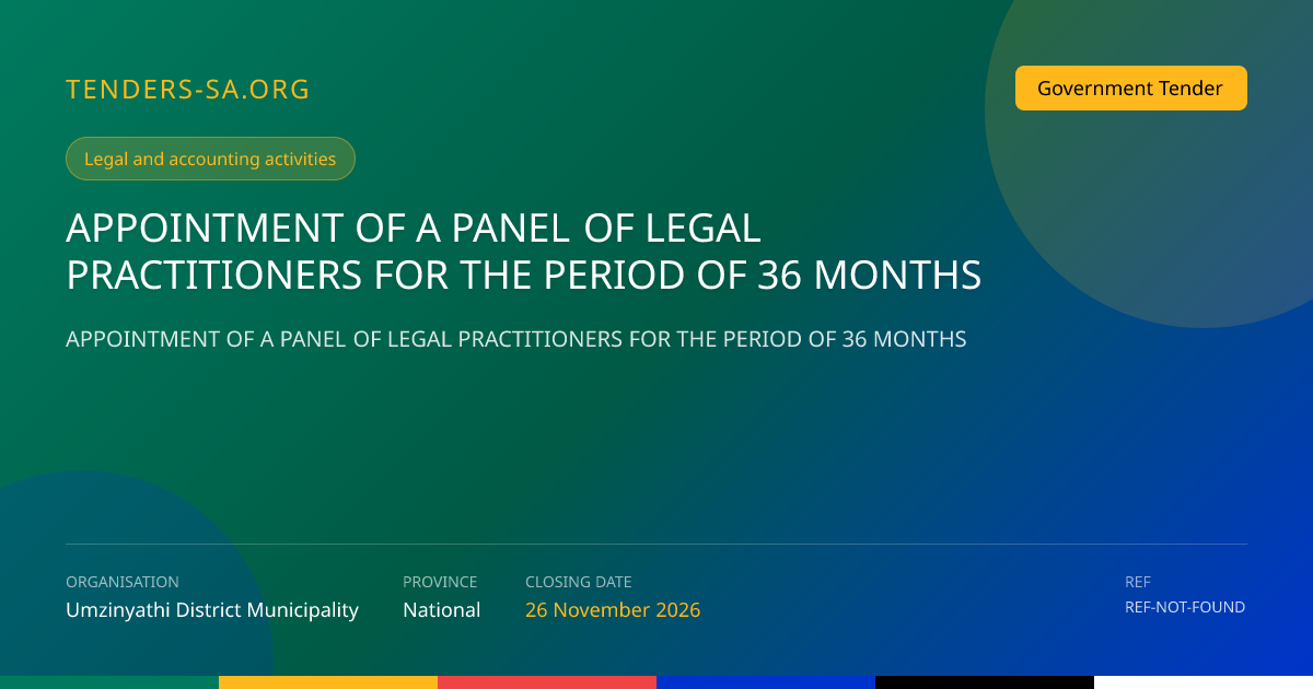 Tender Application Workspace | Tenders SA