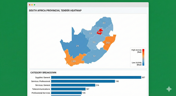 Provincial Tender Heatmap Visualizing South Africa's Procurement Landscape