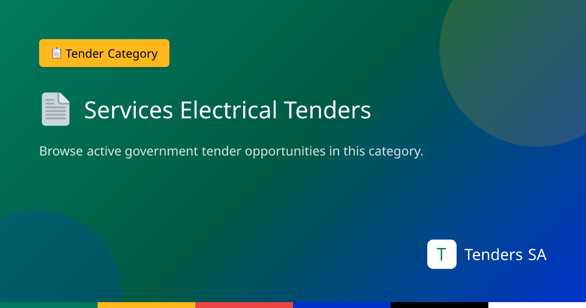 Services: Electrical Tenders | Business Opportunities in South Africa