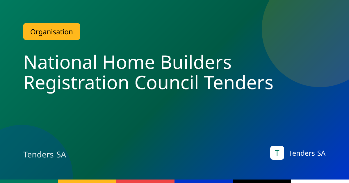 National Home Builders Registration Council Tenders 2026 | Tenders SA